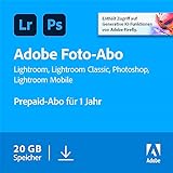 Adobe Creative Cloud Foto-Abo mit 20GB: Photoshop und Lightroom | 1 Jahreslizenz...